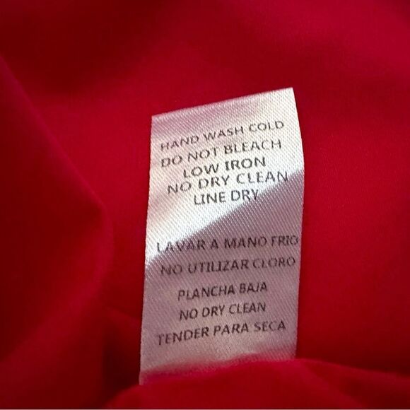 Anna Grace Red Rockabilly Halter Dress Size Medium Vtg Pin-Up Retro Pockets - Picture 9 of 11